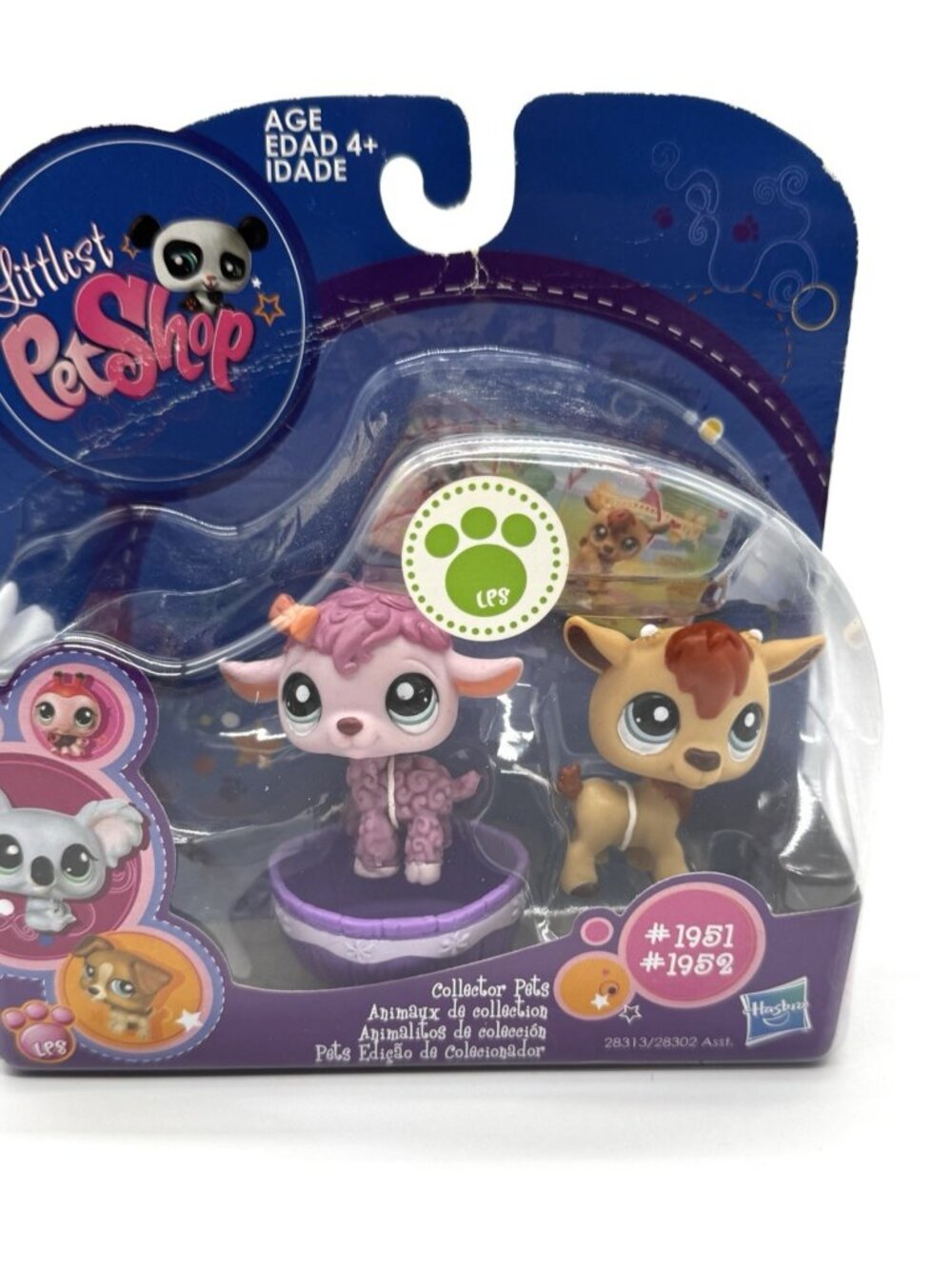 Littlest Pet Shop NIB # 1961 1962 Purple Lamb Brown Goat New Sealed